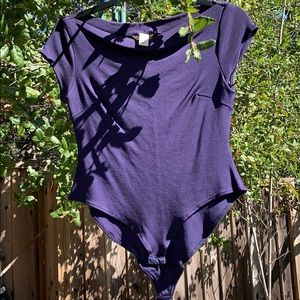 Navy blue/purple bodysuit short sleeve